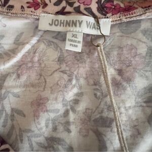Johnny Was Pink and Purple Floral Blouse XL